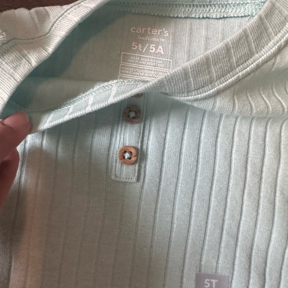 Carter's Ribbed Cream Pajama Set - Picture 3 of 4